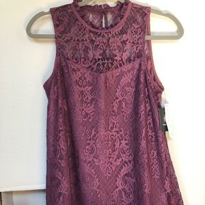 NWT Purple Lace Dress Shirt